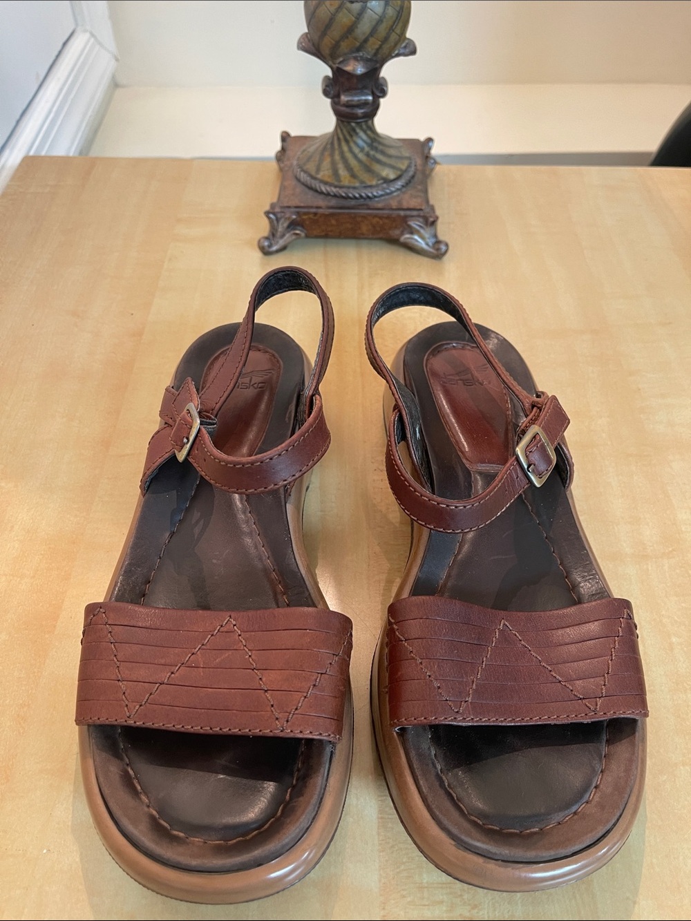Dansko, Brown Leather Sandals, Comfortable, Supportive, Size 38